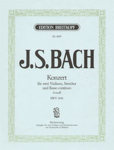 バッハ:2本のバイオリンのための協奏曲 ニ短調 BWV 1043/ホフマン & Petrenz編: ピアノ・リダクション 【輸入:ヴァイオリン】