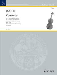 バッハ:2本のバイオリンのための協奏曲 ニ短調 BWV 1043/ウィルヘルミ編: ピアノ・リダクション 【輸入:ヴァイオリン】