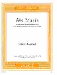 バッハ:アヴェ・マリア (中声用) (ラテン語・独語・仏語): バイオリン、チェロのオブリガート付 【輸入:ヴォーカルとピアノ】