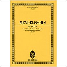 メンデルスゾーン：弦楽四重奏曲 第2番 イ短調 Op.13: スタディ・スコア 【輸入：室内楽(スコア)】