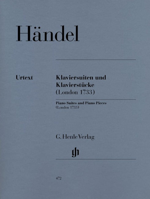 ヘンデル:チェンバロ(ハープシコード)のための組曲と小品 HWV 434-442(1733年ロンドン刊)/原典版/Derr編/Schilde運指 【輸入:ピアノ】