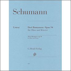 シューマン:3つのロマンス Op.94/原典版 【輸入:オーボエ】