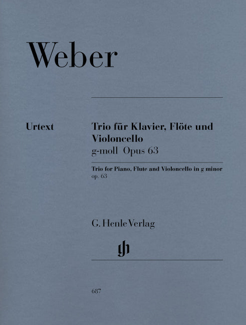 ウェーバー:フルート、チェロとピアノのための三重奏曲 ト短調 Op.63/原典版/Wiese編 【輸入:室内楽(パート譜)】