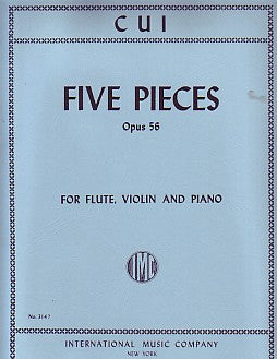 キュイ:5つの作品 Op.56 【輸入:室内楽(パート譜)】