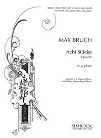 ブルッフ:三重奏曲 Op.83 第6番 ト短調 「ノクターン」 【輸入:室内楽(パート譜)】