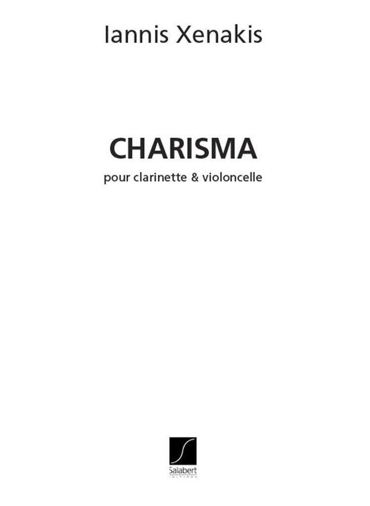 クセナキス:カリスマ~クラリネットとチェロのための 【輸入:室内楽(スコア)】