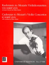 モーツァルト:バイオリン協奏曲のためのカデンツ集: KV 207, 211, 216, 218, 219/レヴィン編 【輸入:ヴァイオリン】