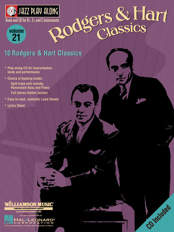 ロジャース:ジャズ・プレイ・アロング 第21巻: ロジャーズ & ハート クラシック: CD付 【輸入:サクソフォン】
