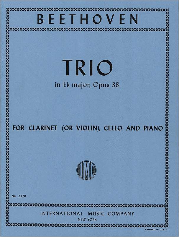 ベートーヴェン:クラリネットまたはバイオリン、チェロとピアノのための三重奏曲 変ホ長調 Op.38 【輸入:室内楽(パート譜)】