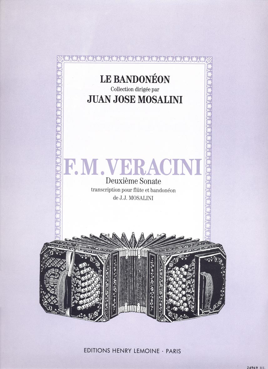 ヴェラチーニ：フルートとバンドネオンのためのソナタ 第2番 【輸入：室内楽(パート譜)】 | ヤマハの楽譜通販サイト Sheet Music Store