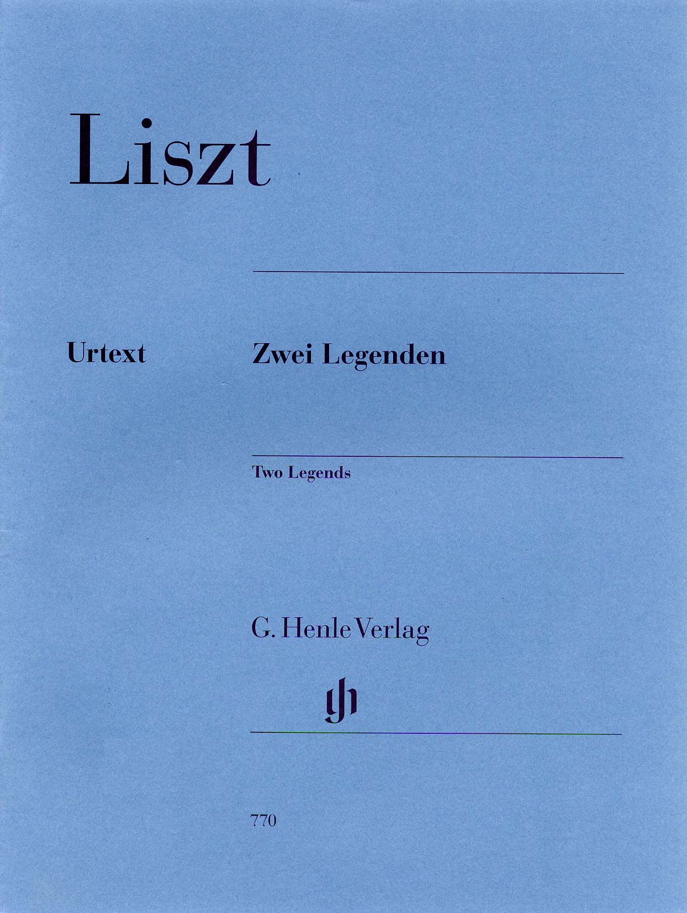 リスト：伝説/原典版/Heinemann編/Schulze運指 【輸入：ピアノ