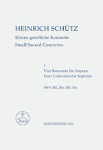 シュッツ:小宗教コンチェルト集 第1巻: SWV 282-283, 285, 306(ソプラノ)/原典版/Hoffmann & Ehmann編 【輸入:合唱とピアノ】