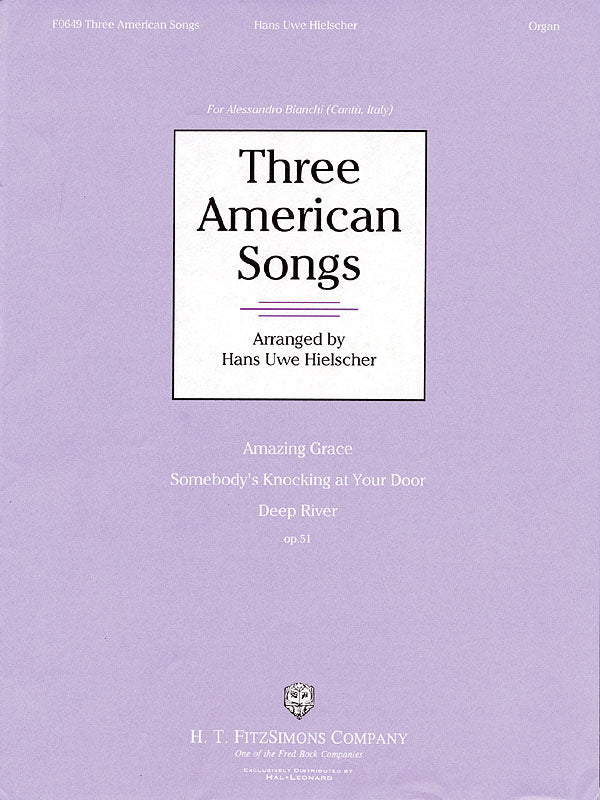 3 AMERICAN SONGS/HIELSCHER 【輸入:オルガン】