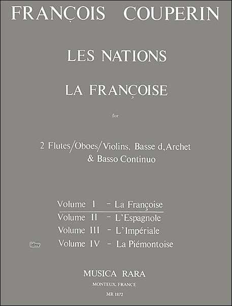 クープラン:諸国の人々 1. フランス人 【輸入:室内楽(パート譜)】