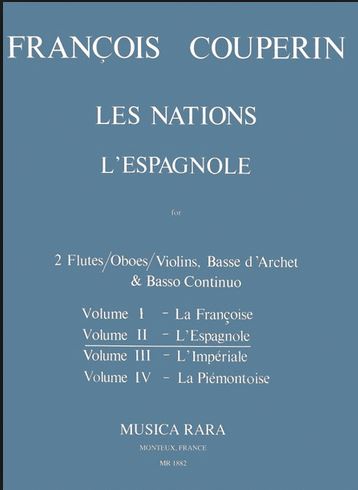 クープラン:諸国の人々 2. スペイン人 【輸入:室内楽(パート譜)】