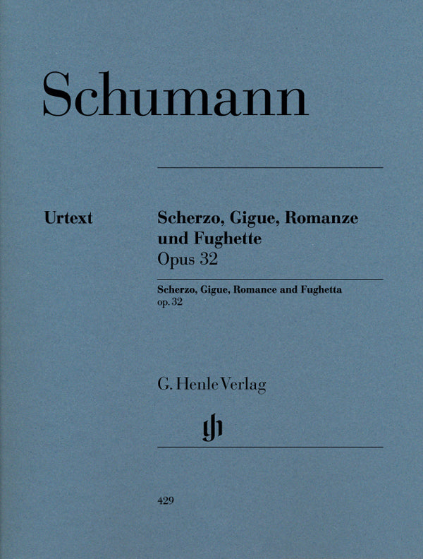 シューマン:スケルツォ、ジーグ、ロマンスと小フーガ Op.32/原典版/Haug-Freienstein編/Andsnes運指 【輸入:ピアノ】