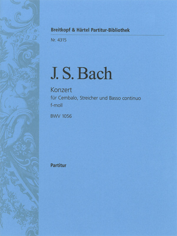 バッハ:チェンバロ協奏曲 第5番 ヘ短調 BWV 1056: 指揮者用大型スコア 【輸入:ピアノとオーケストラ(スコア)】