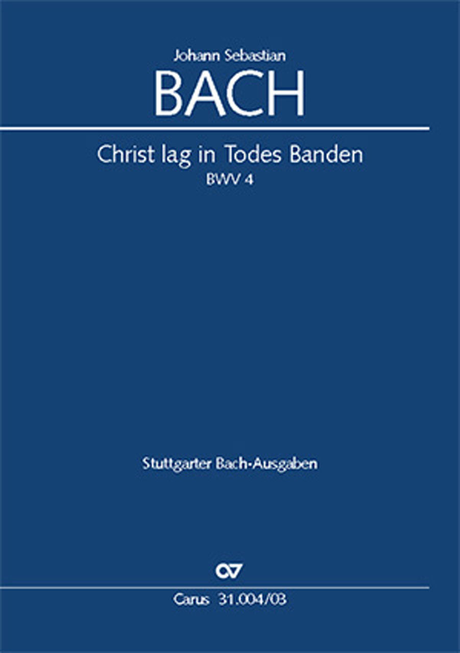 バッハ:カンタータ 第4番「キリストは死の床につけり」 BWV 4(独語・英語) 【輸入:合唱とピアノ】