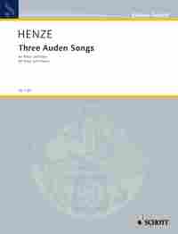 ヘンツェ:3つのオーデンの歌 【輸入:ヴォーカルとピアノ】