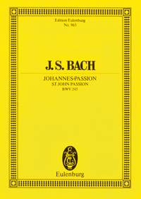 バッハ:ヨハネ受難曲 BWV 245/Schering編: 小型スコア 【輸入:合唱とオーケストラ】