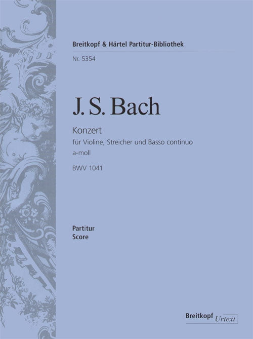 バッハ:バイオリン協奏曲 第1番 イ長調 BWV 1041/原典版/Hofmann編: 指揮者用大型スコア 【輸入:ヴァイオリンとオーケストラ(スコア)】