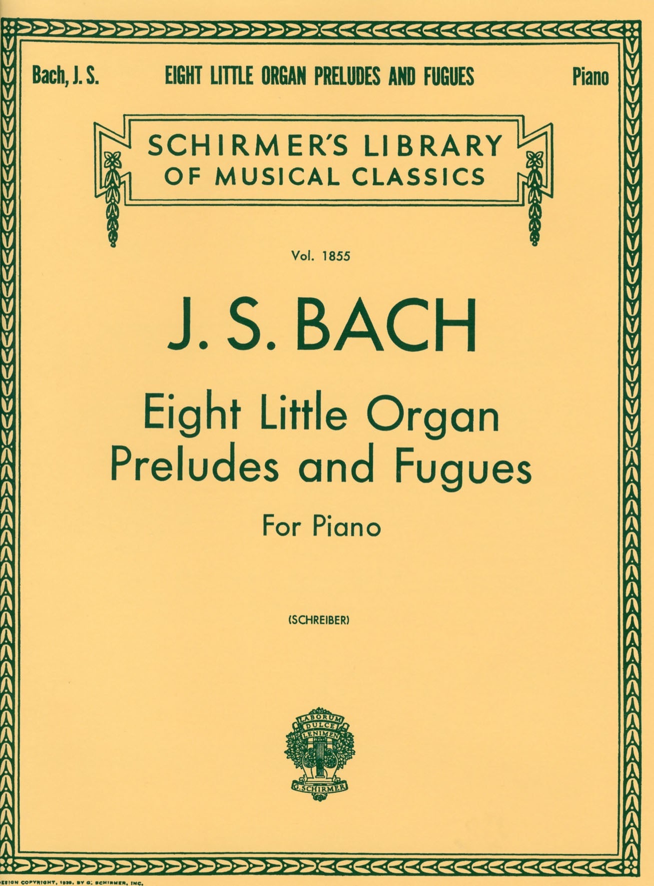 バッハ:オルガンのための8つの小プレリュードとフーガ BWV 553-560(ピアノソロ用編曲) 【輸入:ピアノ】