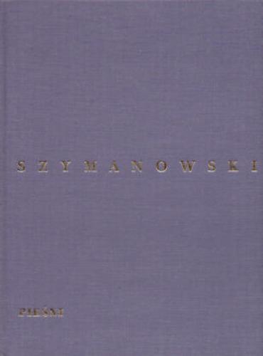 シマノフスキ:SONGS DZ.18 OPP.13,17,22/POL:HARDBACK 【輸入:ヴォーカルとピアノ】