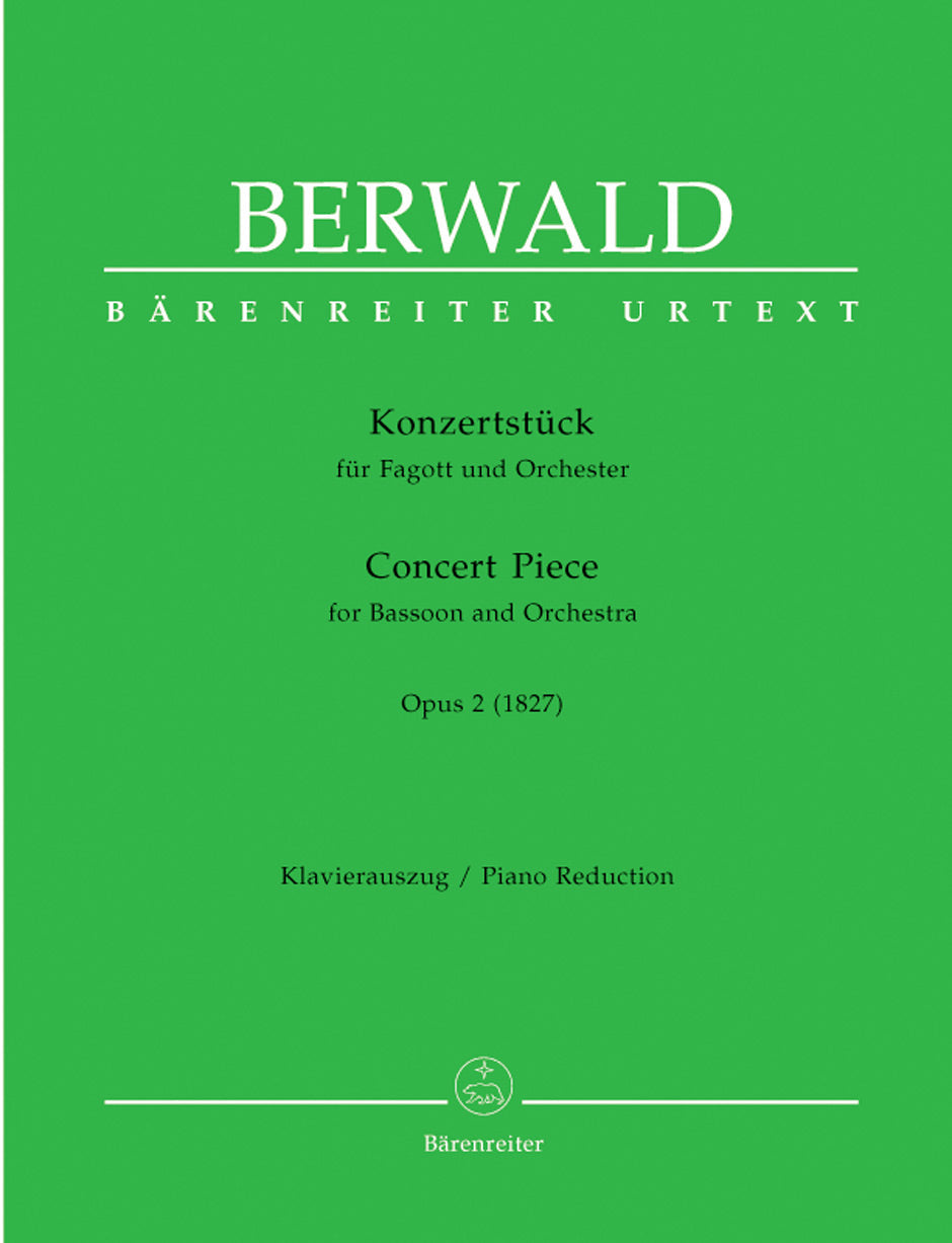 ベールヴァルド:KONZERTSTUCKE OP.2 【輸入:バスーン(ファゴット)】