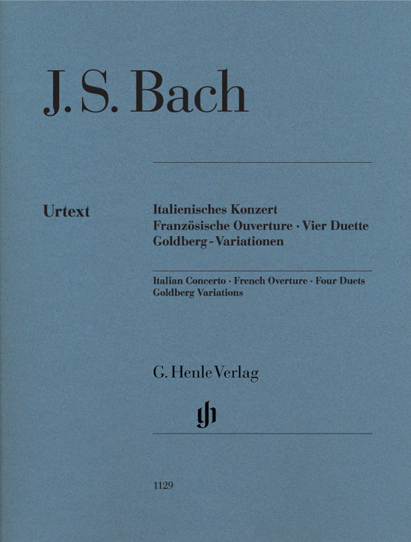 バッハ:イタリア協奏曲 ヘ長調 BWV 971、フランス風序曲 ロ短調 BWV 831, 4つのデュエット, ゴールドベルグ(ゴルトベルク)変奏曲 BWV 988/原典版/Steglich編(運指なし) 【輸入:ピアノ】