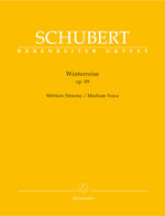 シューベルト:冬の旅 Op.89 D 911(中声用)/Durr編 【輸入:ヴォーカルとピアノ】