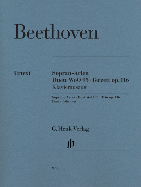 ベートーヴェン:ソプラノ・アリア集、デュエット WoO 93, 三重唱 Op.116/Herttrich編 【輸入:ヴォーカルとピアノ】