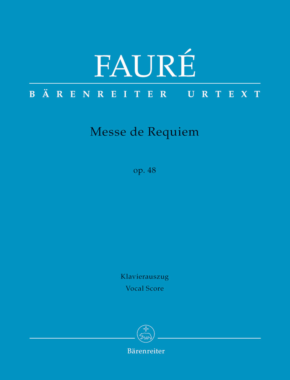 フォーレ:レクイエム Op.48(1900年版)(ラテン語)/原典版/Stahl & Stegemann編 【輸入:合唱とピアノ】