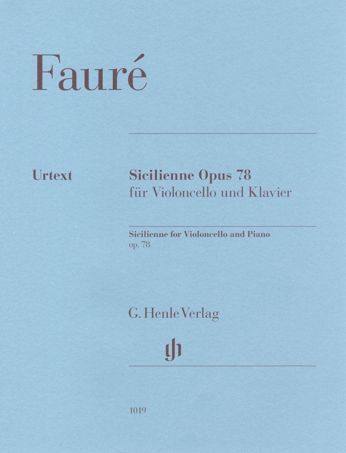 フォーレ:シチリアーノ Op.78/原典版/Nockel編/運指 Vc. Geringas 【輸入:チェロ】
