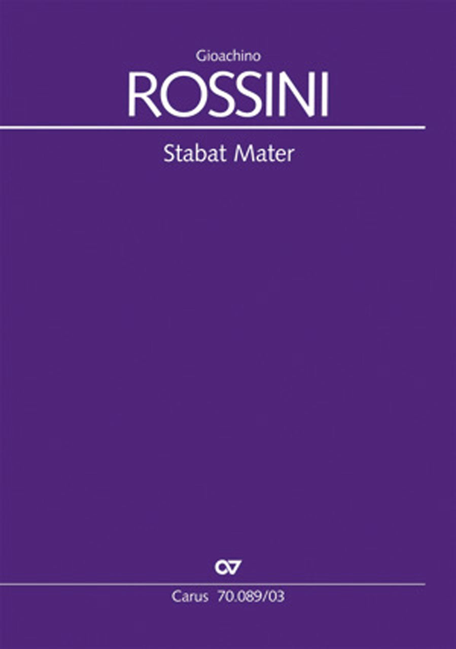 ロッシーニ:スタバト・マーテル(Soli S,S,T,B, Coro S,S,T,B)/ (ラテン語)/Doge編: ヴォーカルスコア 【輸入:合唱とピアノ】