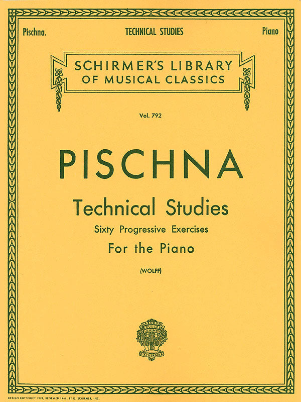 ピシュナー:60の発展的技巧練習曲 【輸入:ピアノ】