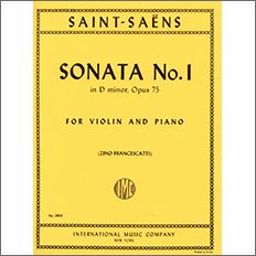サン・サーンス:バイオリン・ソナタ 第1番 ニ短調 Op.75/フランチェスカッティ編 【輸入:ヴァイオリン】