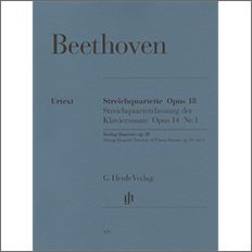 ベートーヴェン:弦楽四重奏曲集 第1巻: Op.18/1-6, Op.14/1 Hess 34/原典版/Mies & November編 【輸入:室内楽(パート譜)】
