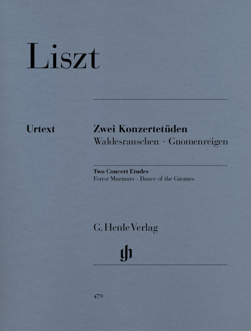 リスト:2つの演奏会用練習曲/原典版/Haug-Freienstein & Eckhardt編/Liszt運指 【輸入:ピアノ】