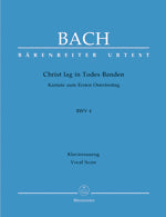 バッハ:カンタータ 第4番「キリストは死の床につけり」 BWV 4(独語・英語)/原典版/Durr編 【輸入:合唱とピアノ】