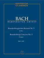 バッハ:ブランデンブルク協奏曲 第5番 ニ長調 BWV 1050/Besseler編:スタディスコア 【輸入:室内楽(スコア)】