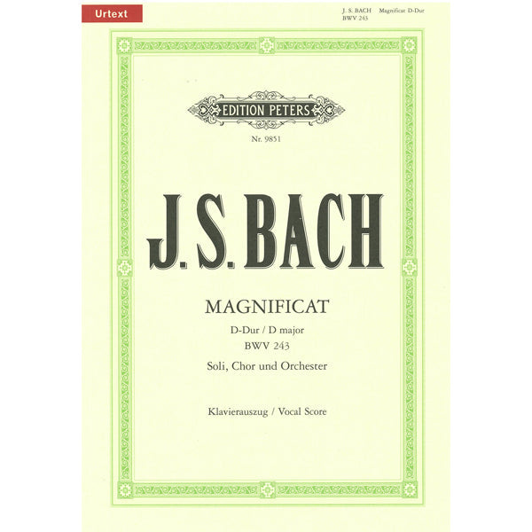 バッハ:マニフィカート ニ長調 BWV 243(ラテン語)/原典版/Schulze & Muntschick編 【輸入:合唱とピアノ】