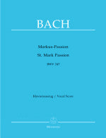 バッハ:マルコ受難曲 BWV 247(ラテン語)/原典版/Durr編 【輸入:合唱とピアノ】