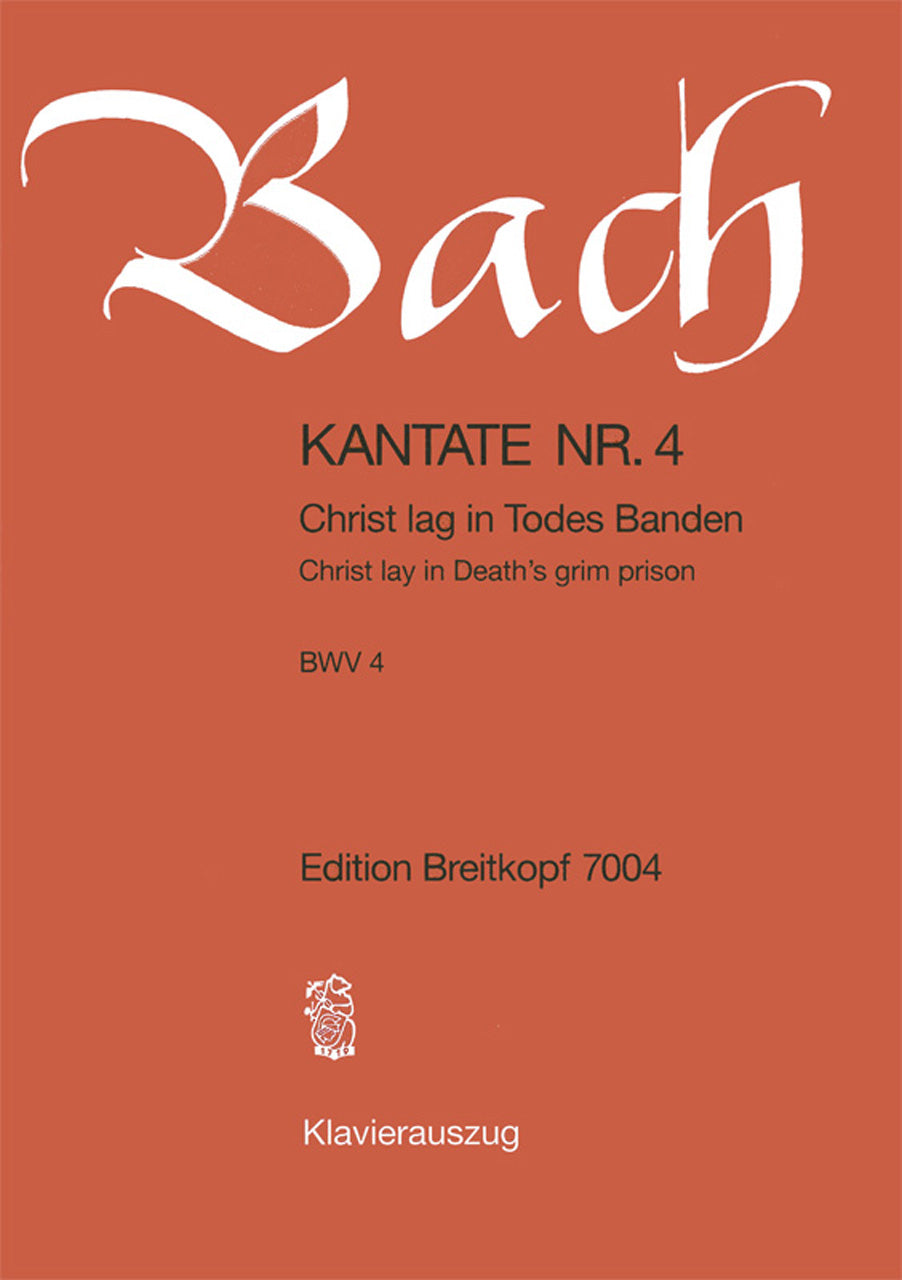 バッハ:カンタータ 第4番「キリストは死の床につけり」 BWV 4(独語・英語) 【輸入:合唱とピアノ】
