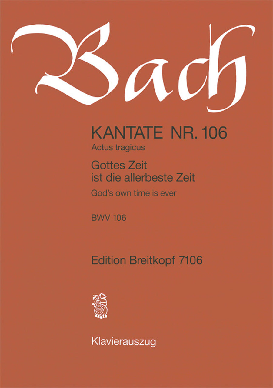 バッハ:カンタータ 第106番「神の時は最上の時なり」 BWV 106(独語・英語)/ Schroder編 【輸入:合唱とピアノ】