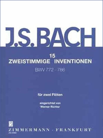 バッハ:インヴェンション(二声のインヴェンション) BWV 772-786 【輸入:フルート】