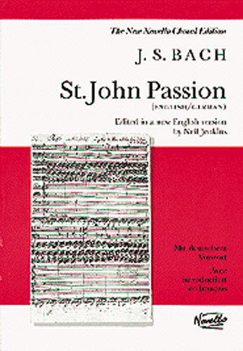バッハ:ヨハネ受難曲 BWV 245(独語・英語)/Jenkins編 【輸入:合唱とピアノ】