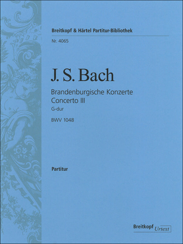 バッハ:ブランデンブルク協奏曲 第3番 ト長調 BWV 1048 【輸入:室内楽(スコア)】
