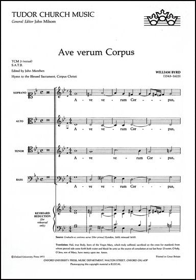 バード:アヴェ・ヴェルム・コルプス(S,A,T,B Unaccopanied)/Morehen編 【輸入:合唱とピアノ】