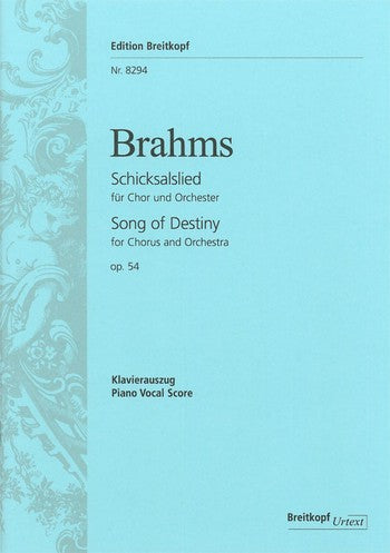 ブラームス:運命の歌 Op.54(独語,英語)/原典版 【輸入:合唱とピアノ】