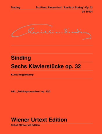 ジンディング(シンディング):6つの小品 Op.32/ウィーン原典版/Kube編/Roggenkamp運指 【輸入:ピアノ】